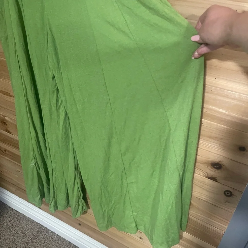 Free People Lime Green Wide Leg Jumpsuit